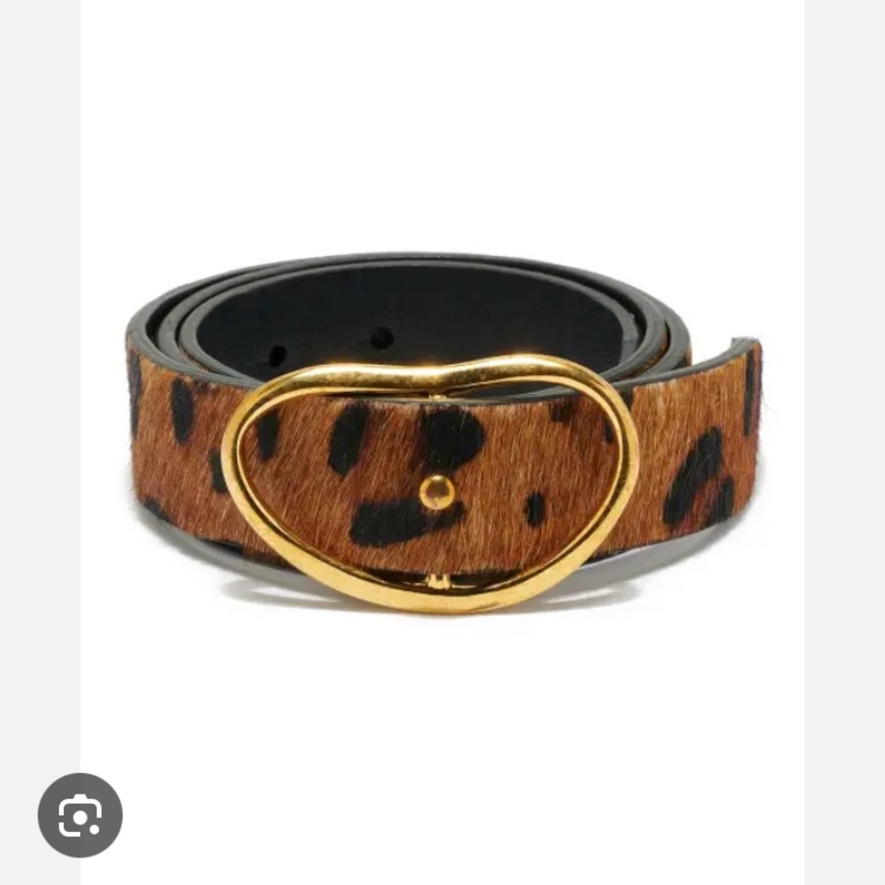 GUC Lizzie Fortunato Wide Georgia Belt Leopard Size L